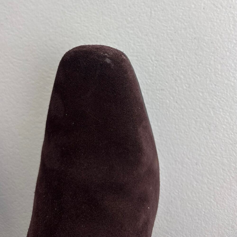 Talbots Chocolate Brown Ruched Suede Boots Size 6 - Picture 9 of 12